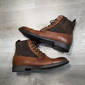 Geox Respira Men's Size 43 (approx. 9.5-10 US) Brown Leather & Suede Ankle Boots
